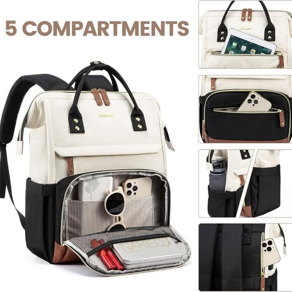 15.6 Inch Work Business Backpacks Purse with USB Port Waterproof Travel Large main image 3